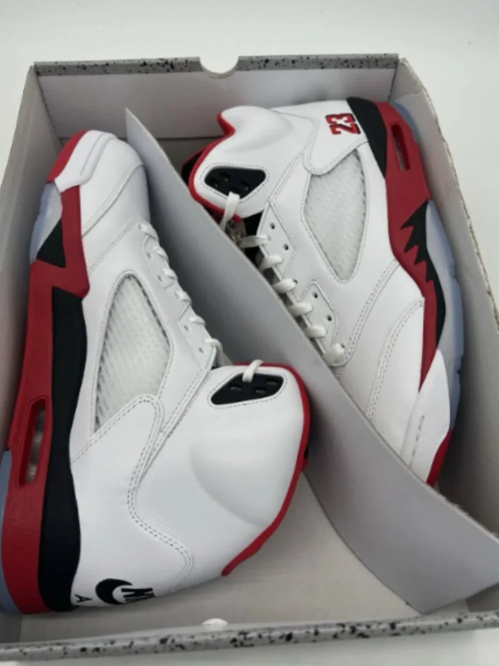 Nike Air Jordan 5 Retro OG Fire Red Black Tongue
